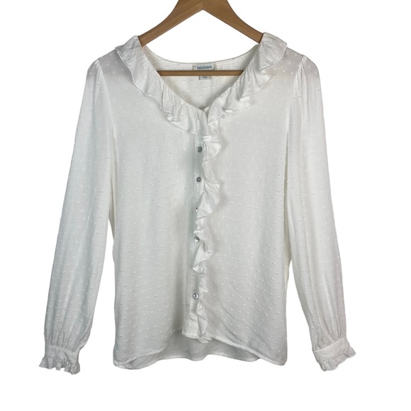 Sundance White Ruffle Blouse - Picture 3 of 13